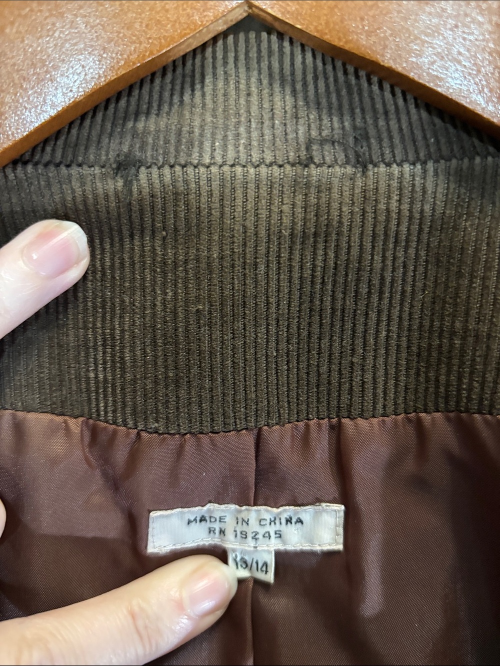 Vintage Brown Corduroy Blazer Jacket Equestrian Dark Academia 100% Cotton EUC - Picture 2 of 9
